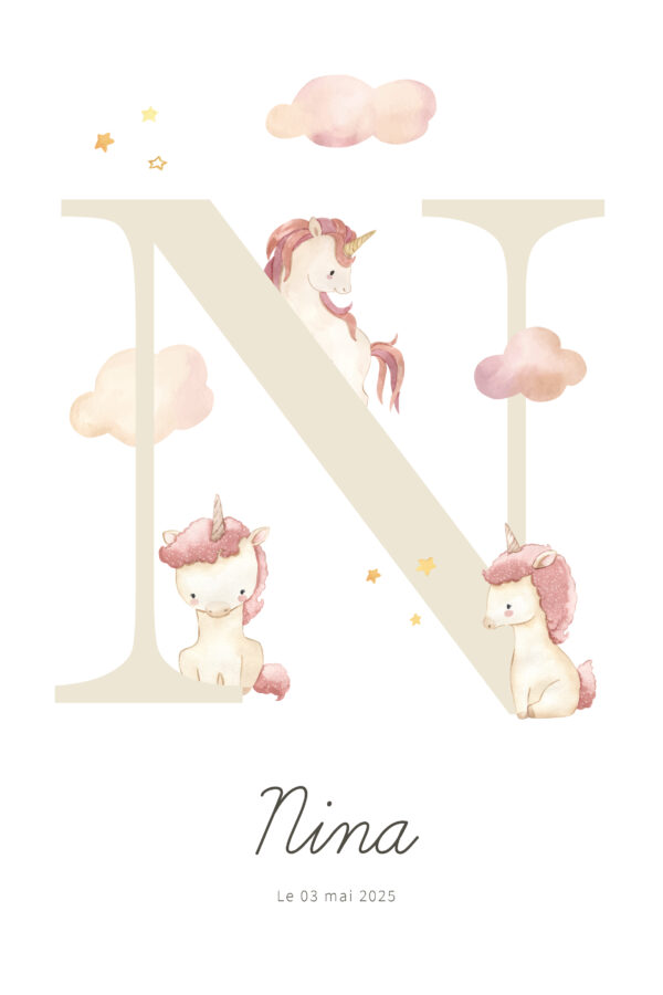 Nina Licornes 20×30