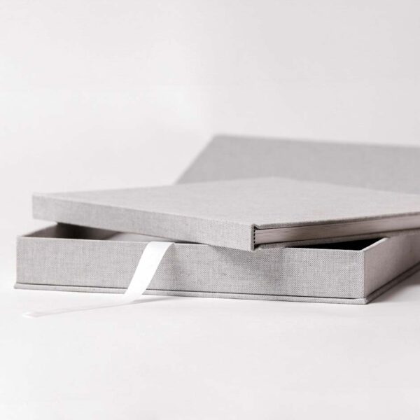 Boite de rangement d'album en lin